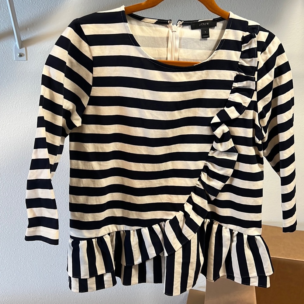 Striped peplum top